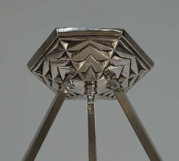 DEGUE : FRENCH 1930 ART DECO PENDANT ........ chandelier lamp muller era France
