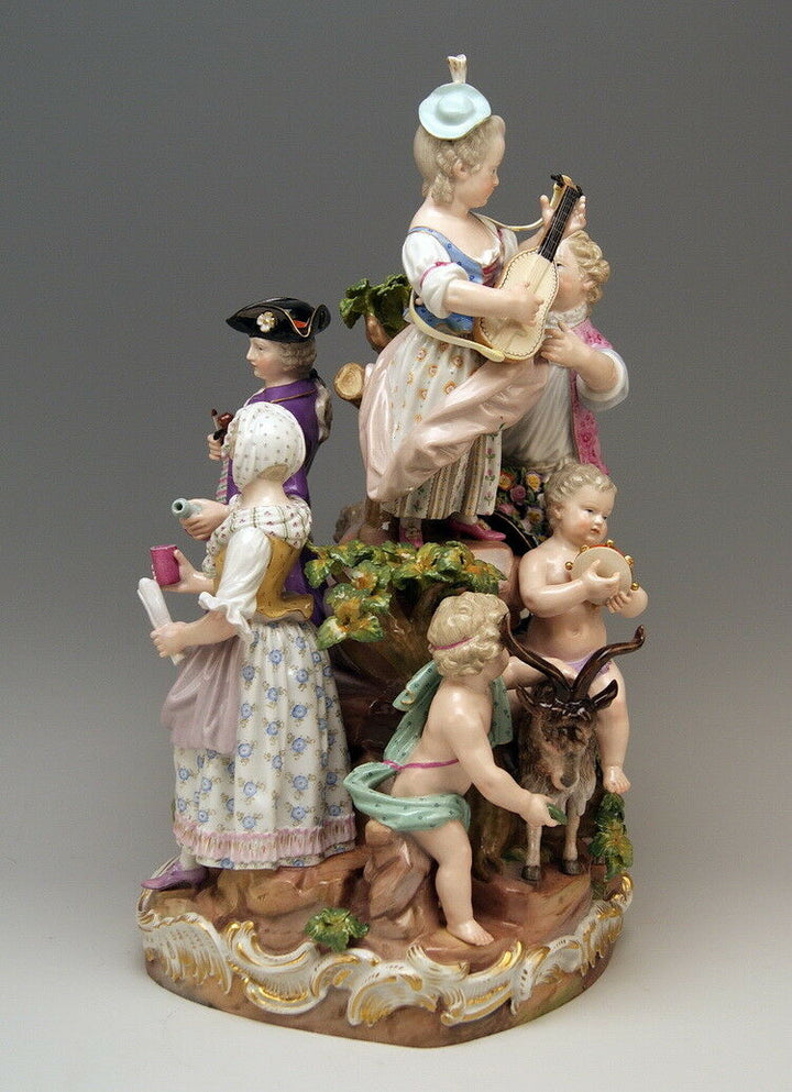 MEISSEN マイセン FIGUR GRUPPE LÄNDLICHES FEST BUCOLIC FESTIVAL ACIER NR:C59 UM 1870