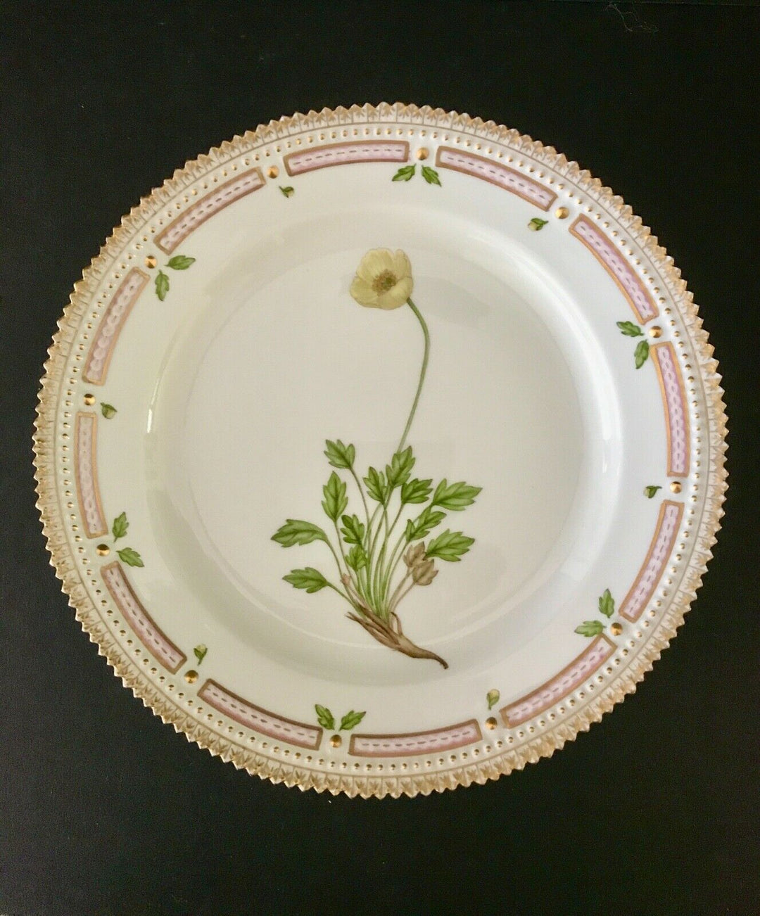 Royal Copenhagen FLORA DANICA Porcelain 8 7/8" Luncheon Plate #3550