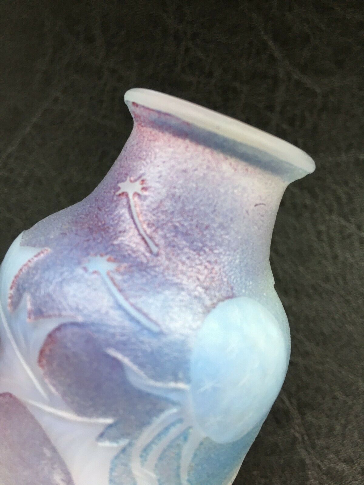 ドーム兄弟（Daum Nancy）作 アンティーク タンポポの花の花瓶 1900