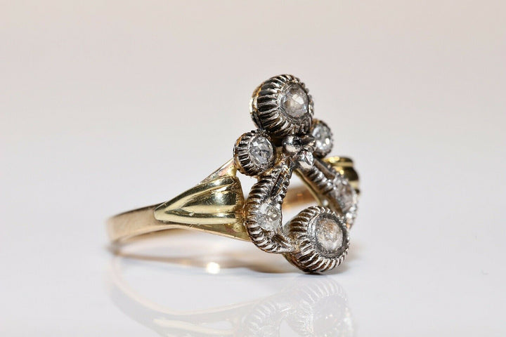 ヴィクトリアン 14K ナチュラルダイヤモンドのリング