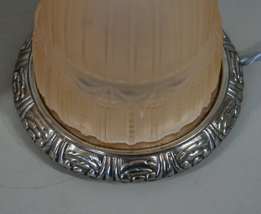 ミューラー兄弟　希少なペアのフランス製アールデコランプ　1925年　1930年　ブロンズ製