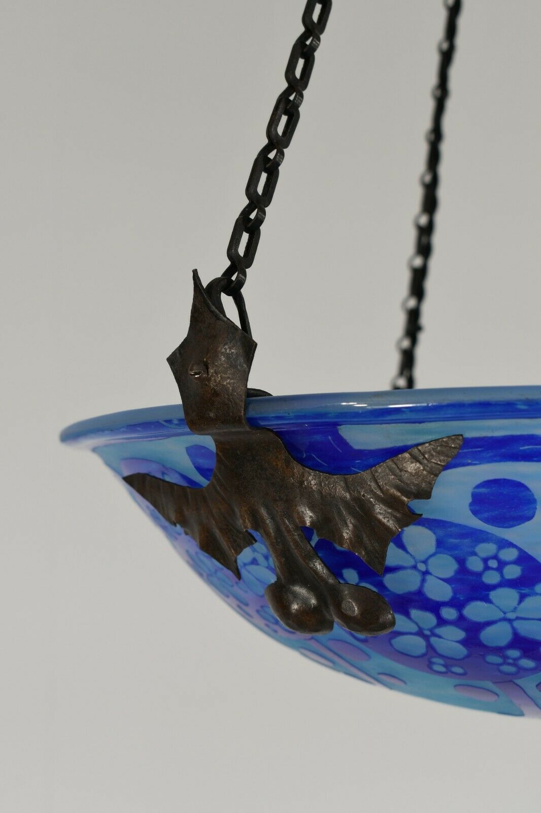 ル・ヴェール・フランセ（シュナイダー兄弟）　青のアールデコ様式シャンデリア