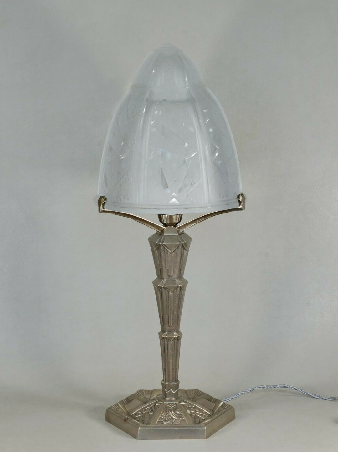 MAYNADIER & MULLER : large French 1930 art deco lamp ..... daum era france
