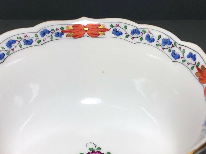 MEISSEN TASSE UND DESSERTTELLER INDISCHE MALEREI BUNT BLUMEN KAKIEMON GOLD