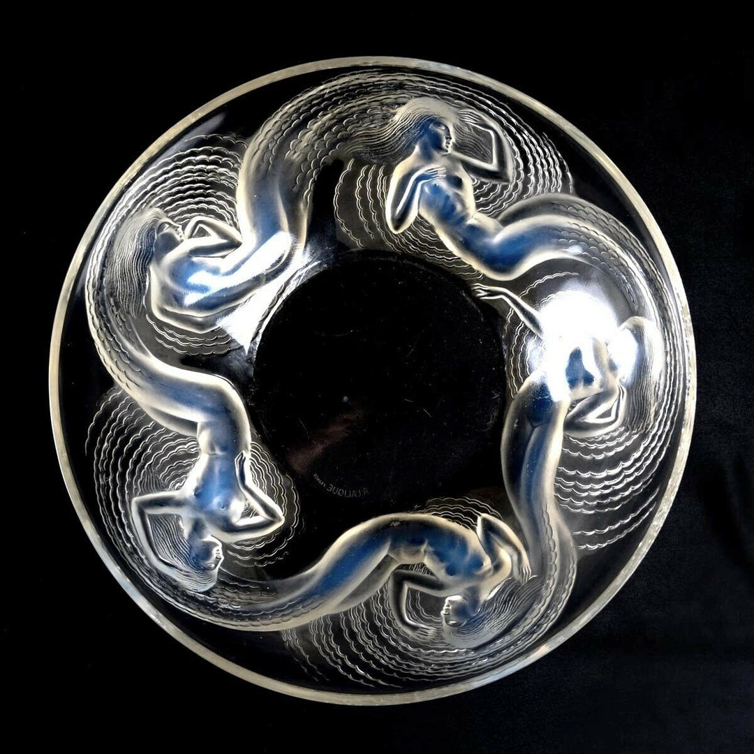 Rene Lalique Coupe Calypso Sirène Opalescent R.Lalique Mermaid Bowl