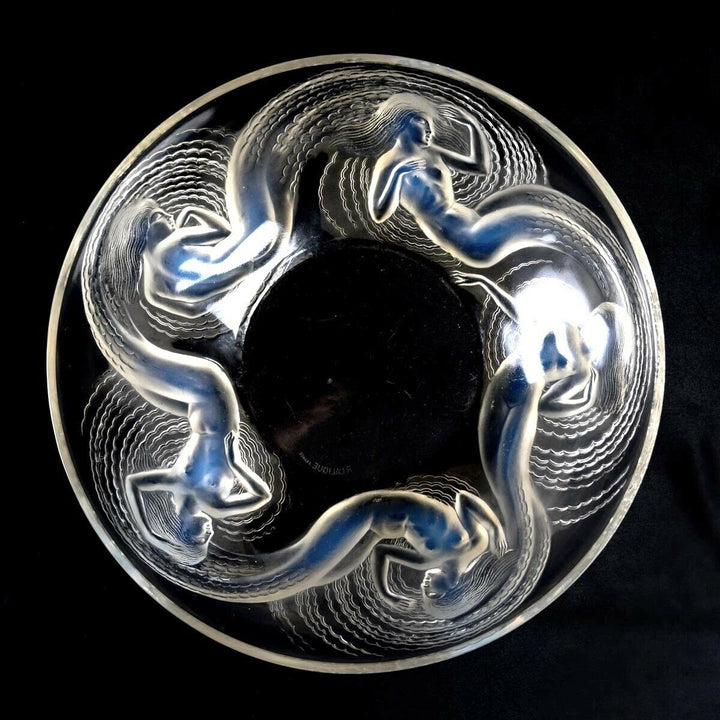 Rene Lalique Coupe Calypso Sirène Opalescent R.Lalique Mermaid Bowl
