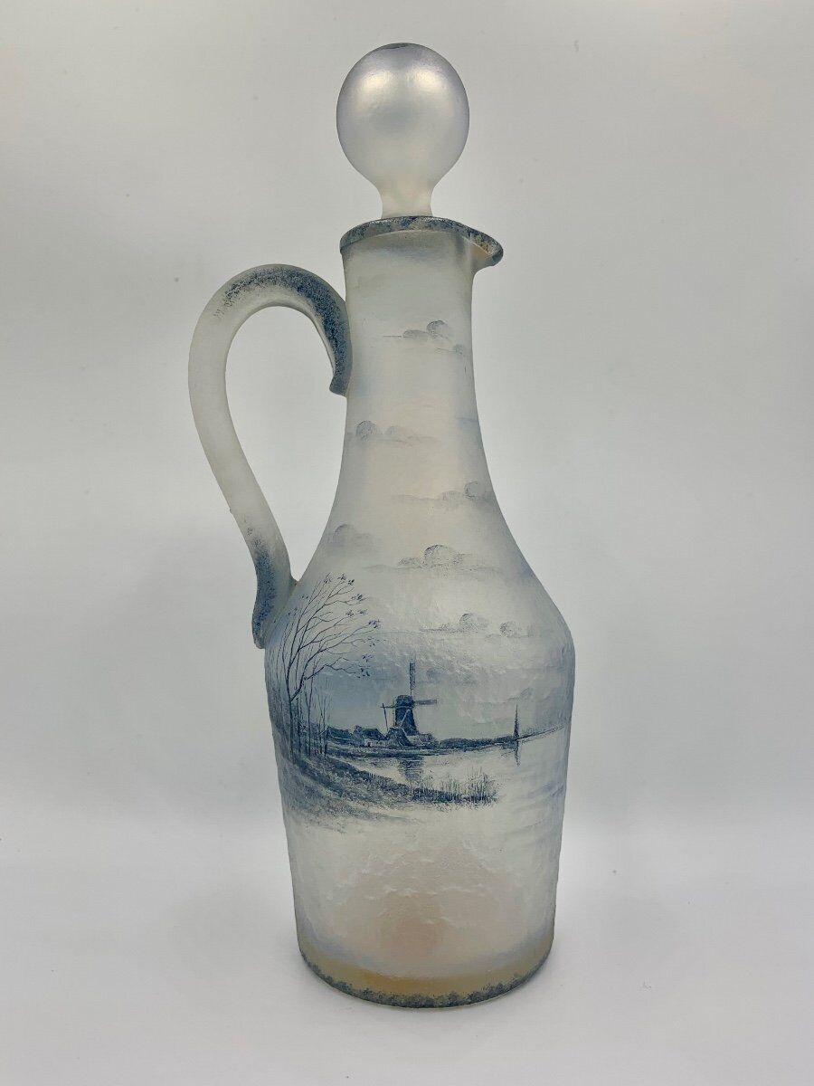 ドーム兄弟（ドームナンシー）オランダの風景の水差し – アンティーク