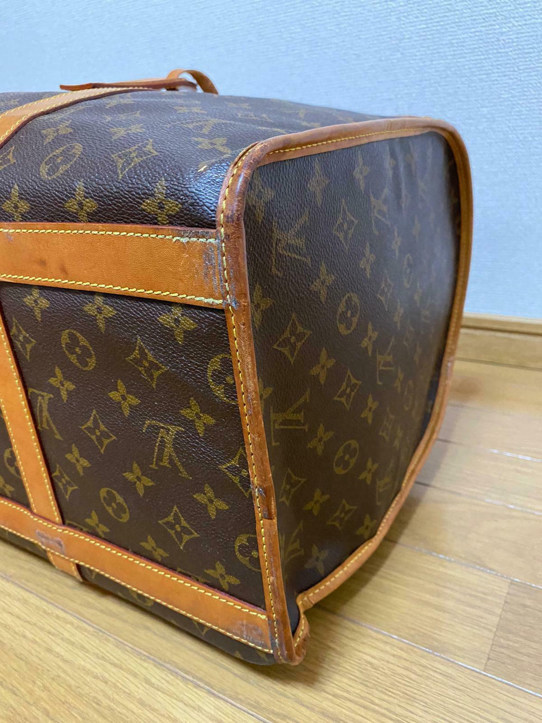 AUTH LOUIS VUITTON MONOGRAM SAC Chien 50 Dog Pet Carrier Bag Purse Travel LV288