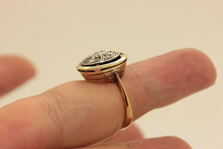アンティーク オリジナル  14K ローズカットダイヤモンドのリング