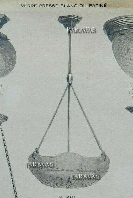HETTIER VINCENT & MULLER : French art deco pendant ..... 1930 chandelier France