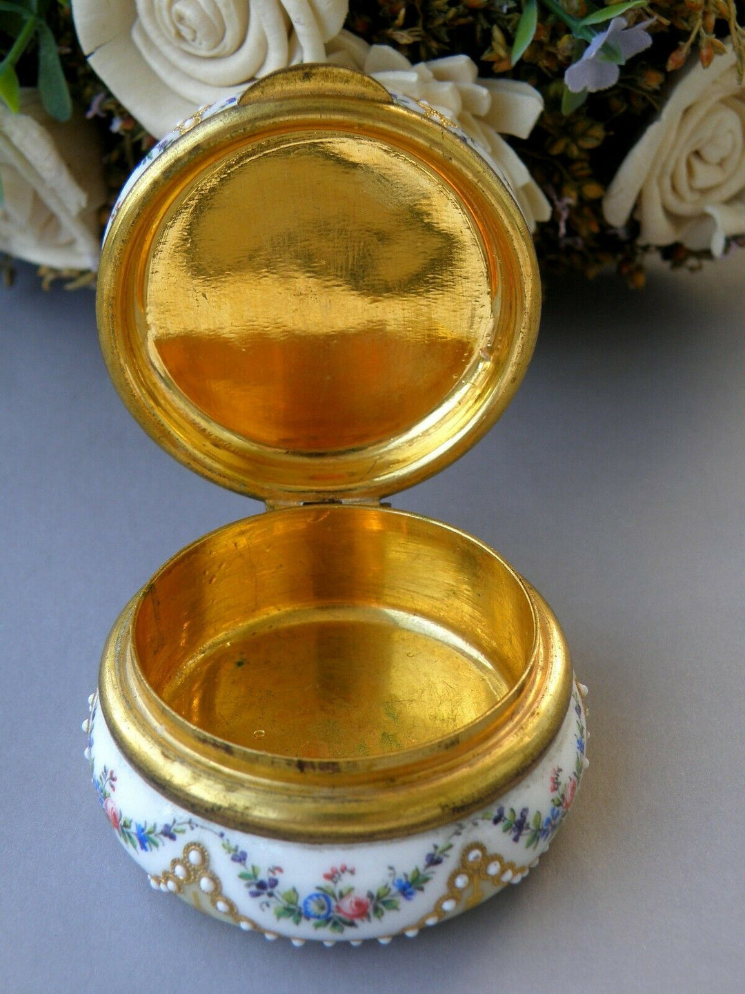 Sevres Antique Enamel Box Fabulous Decor