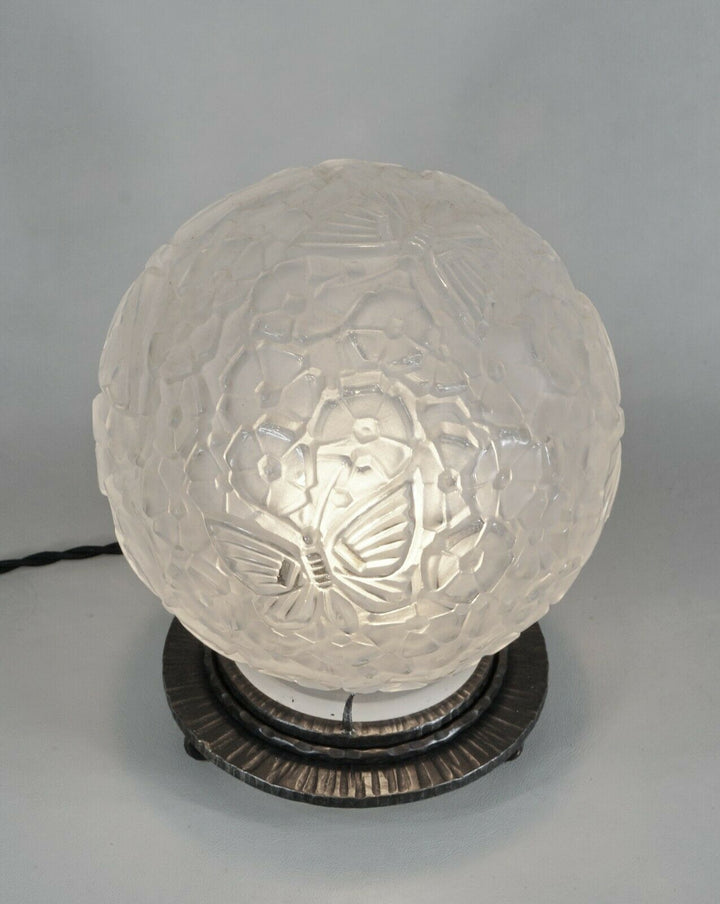 HANOTS : French 1930 art deco lamp ................ daum muller degué era France