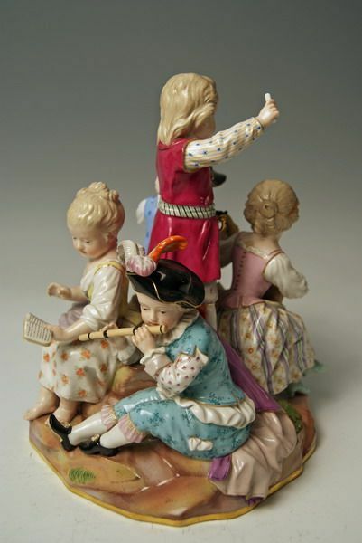 マイセン人形（フィギュリン）音楽を奏でる子供たち、1860年頃