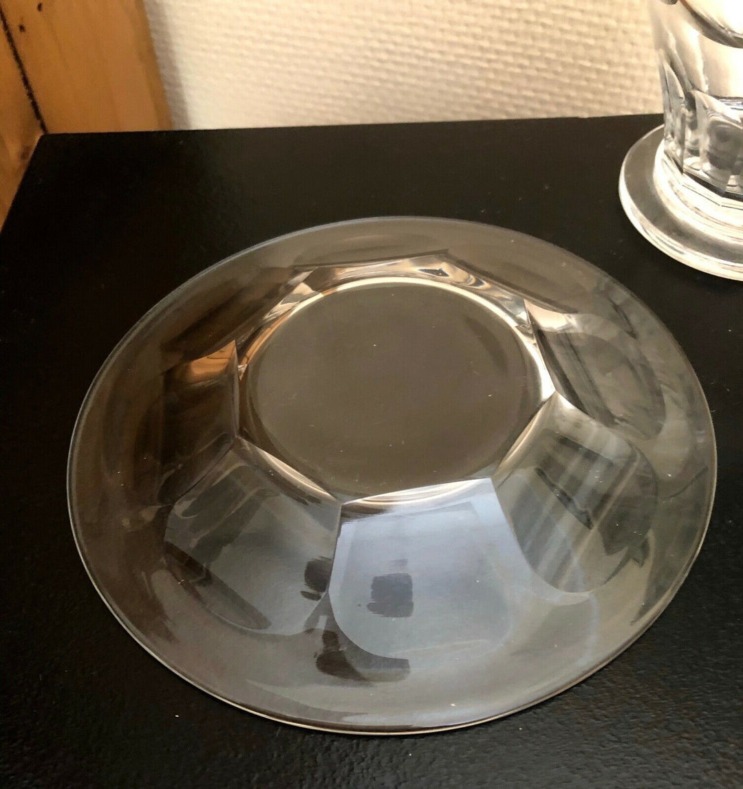 BACCARAT CONFITURIER ET SOUSCOUPE CRISTAL MODELE HARCOURT