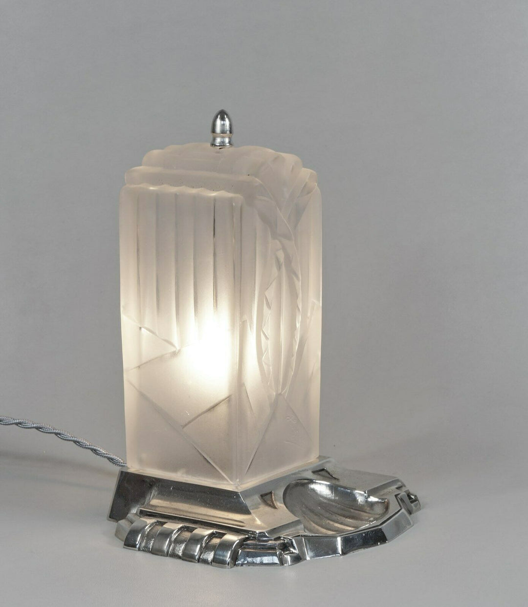 LÉON HUGUE : FRENCH 1930 ART DECO LAMP ......... degué daum era France veilleuse