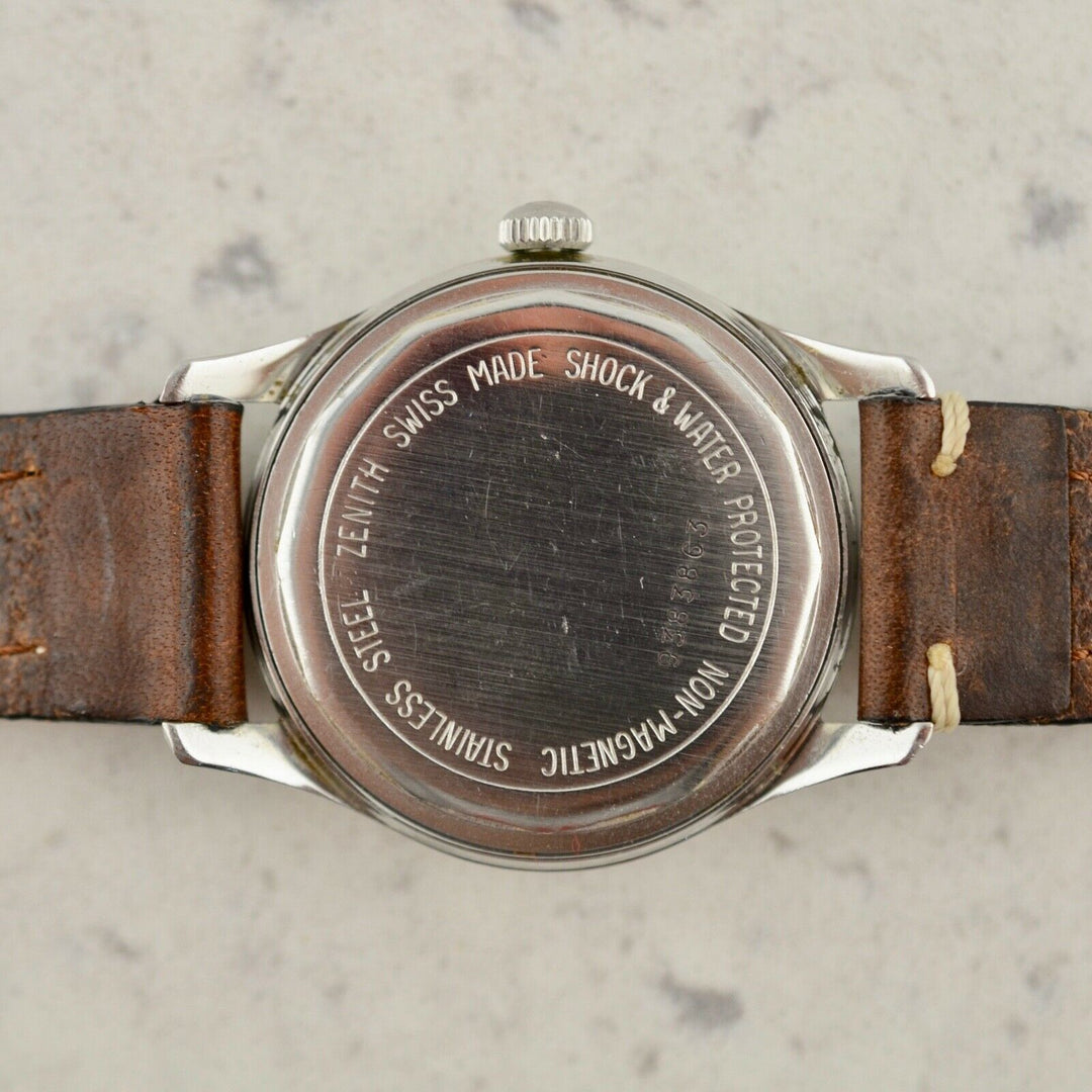 C.1955 Vintage Zenith oversize Calatrava rose gold watch cal.120 in steel