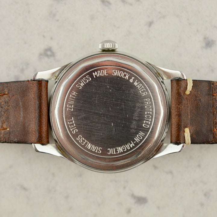 C.1955 Vintage Zenith oversize Calatrava rose gold watch cal.120 in steel