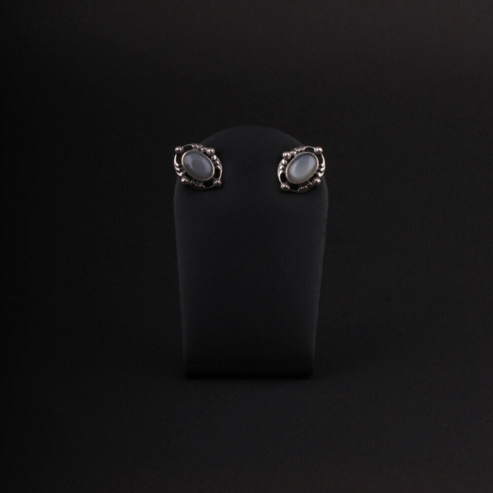 ジョージジェンセン(Georg Jensen)　シルバーイヤークリップ　グレイムーンストーン　2018年