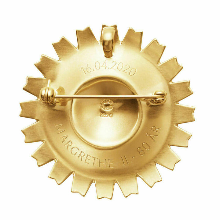 Georg Jensen. Gilded Silver Pendant / Brooch 43mm. Limited Anniversary Edition