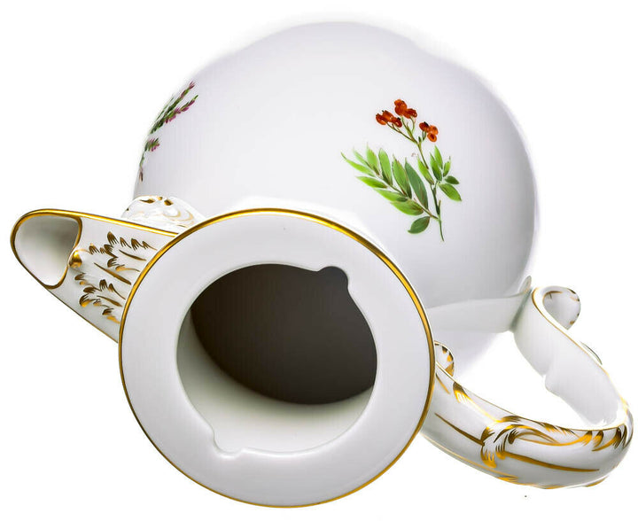 Kaffeekanne Vogel- & Zweigmalerei Meissen Neuer Ausschnitt Mitarbeiterware 22 cm
