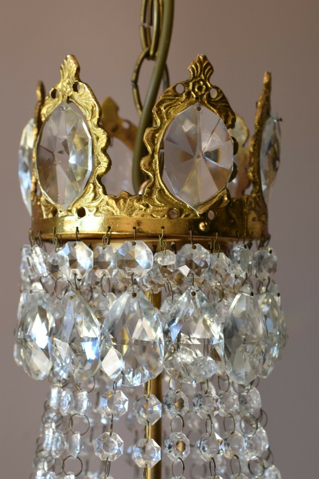 French Empire Chandelier, Antique Style Vintage Lighting, Light Lamp Pendant