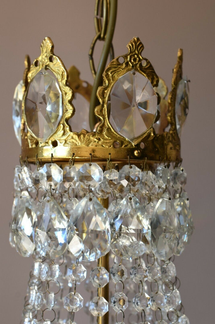 French Empire Chandelier, Antique Style Vintage Lighting, Light Lamp Pendant