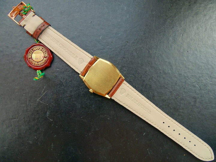 ♛ Rolex Cellini Yellow Gold 18K 750 Ref.3805 Vintage Luxury Men's Watch from 1980