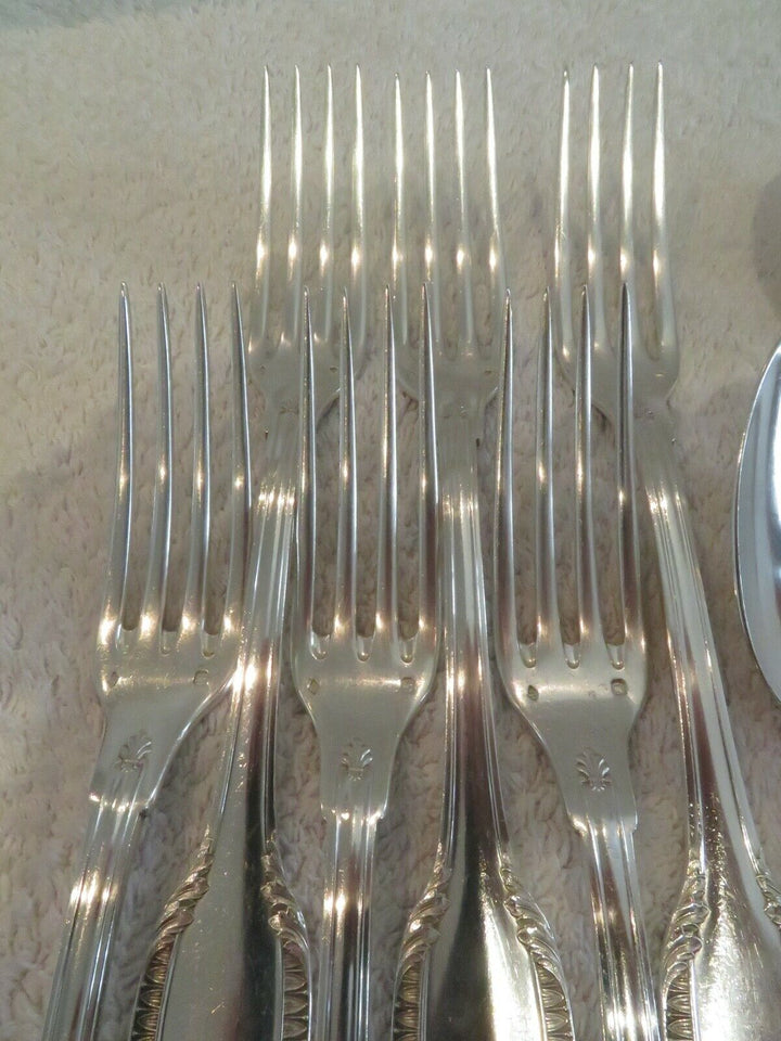 20th c french 950 silver dinner cutlery set 12p Puiforcat empire st no6rby