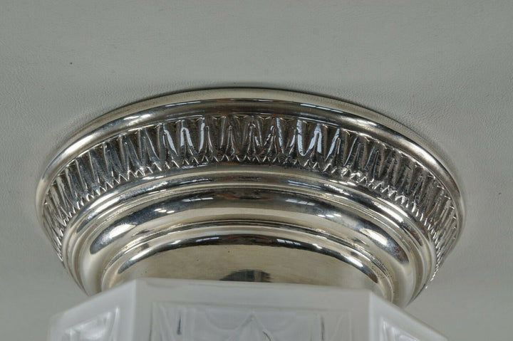 GEORGES LELEU : FRENCH 1930 ART DECO FLUSH MOUNT ...... chandelier lamp pendant
