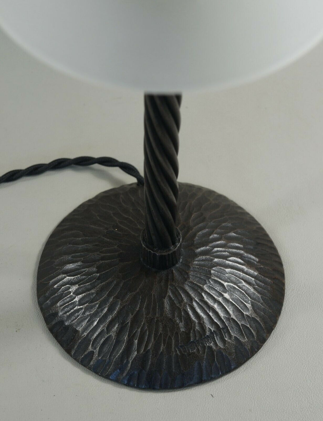 FOURNET & SCHNEIDER : FRENCH 1930 ART DECO LAMP . fer forgé HF France muller era