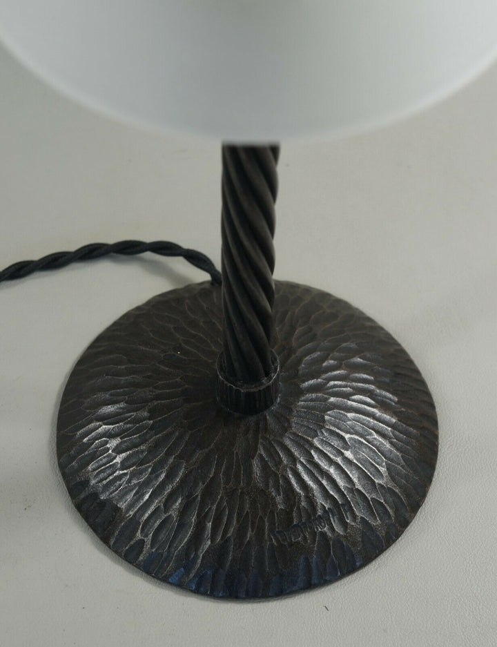 FOURNET & SCHNEIDER : FRENCH 1930 ART DECO LAMP . fer forgé HF France muller era