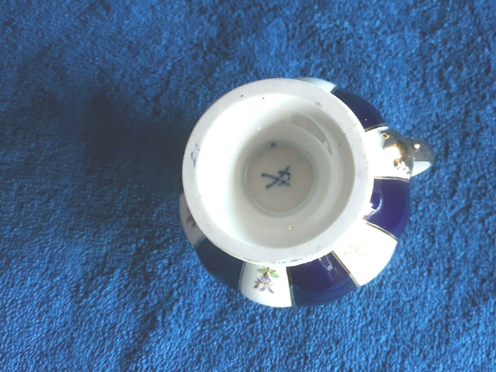 Sehr schönes Meissen Milchkännchen X-Form Kobaltblau -Selten-