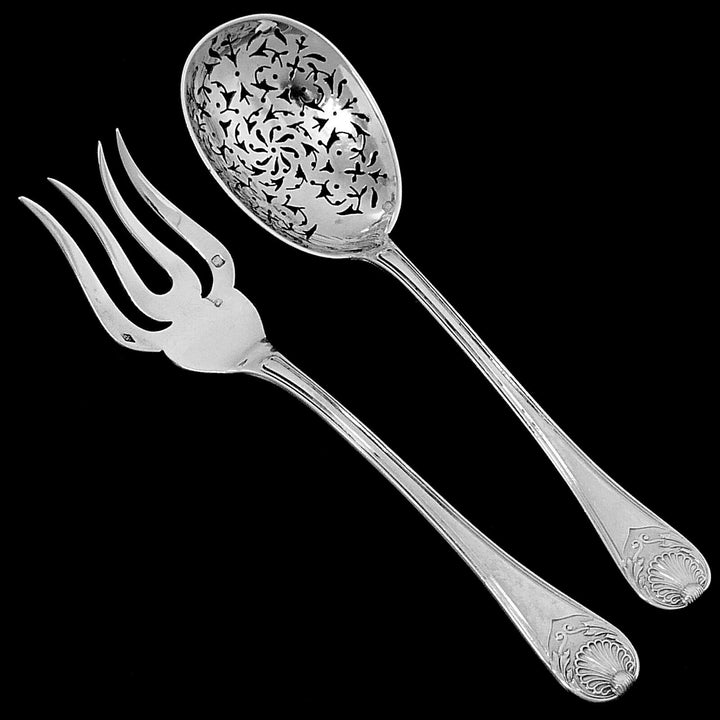 Puiforcat Rare French All Sterling Silver Dessert Hors D'oeuvre Set 4 Pc