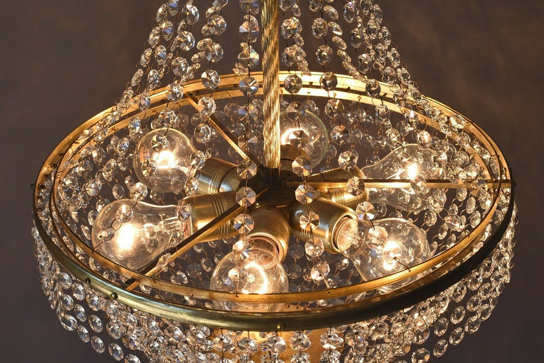 Empire Antique Style Vintage Crystal Chandelier, Home Lighting, Lamp, Pendant