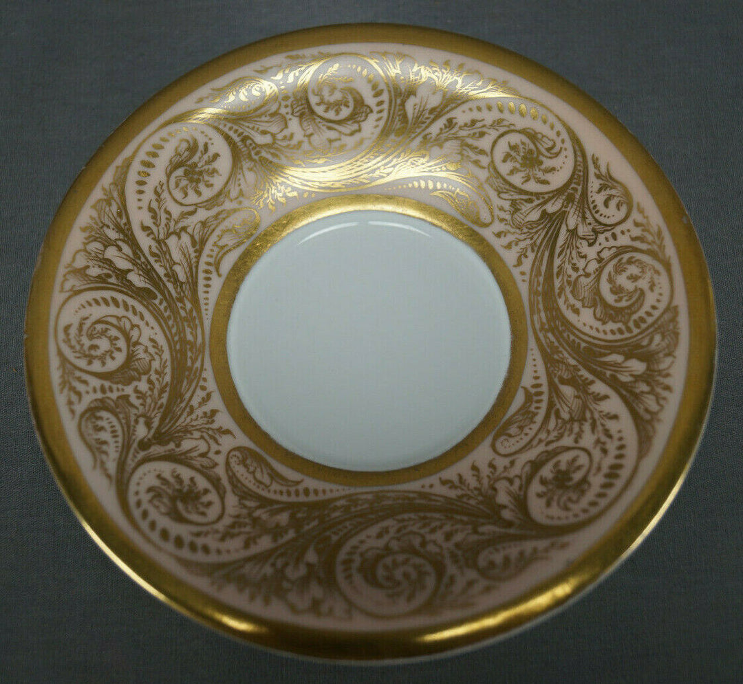 KPM Berlin Hand Painted Lady Portrait Pink & Gold Cup & Saucer Circa 1837-1844