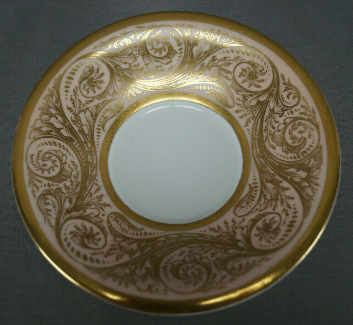 KPM Berlin Hand Painted Lady Portrait Pink & Gold Cup & Saucer Circa 1837-1844