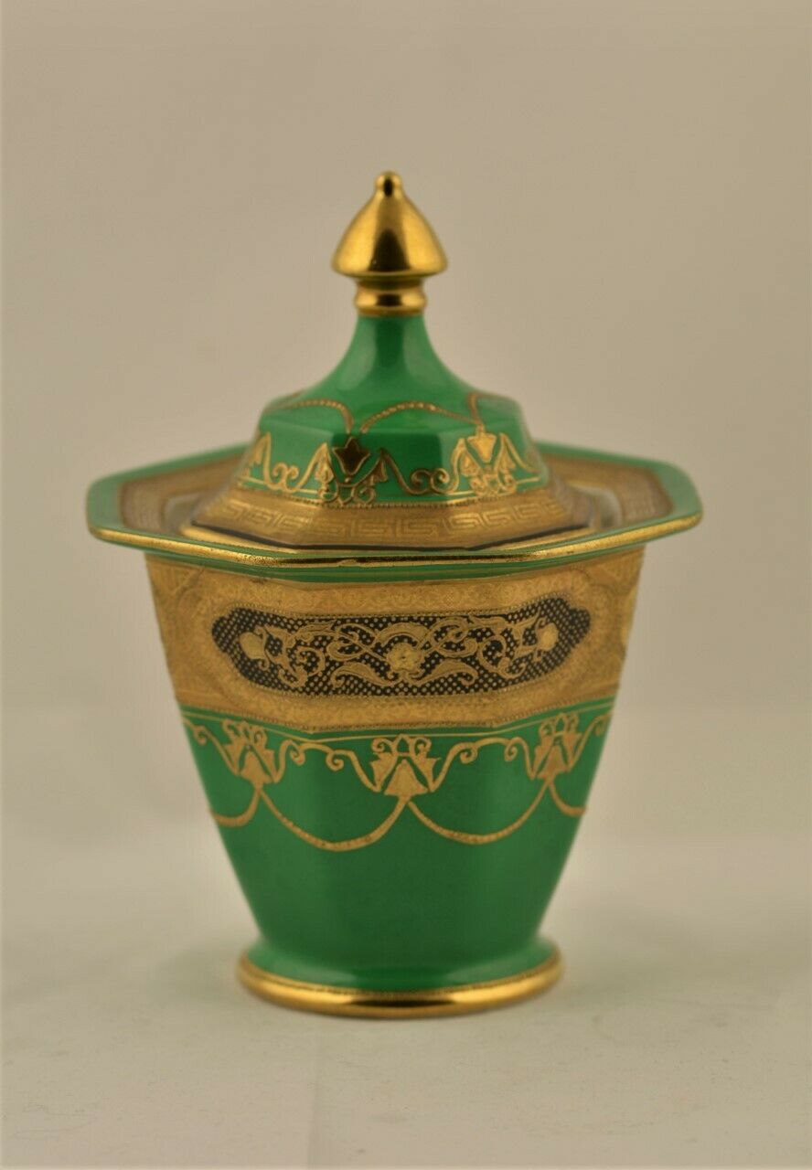 Japan, antique gilt porcelain tea caddy by Noritake