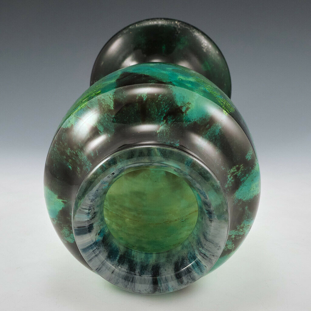 Daum Nancy Glass Vase With Silver Inclusions 1925-30
