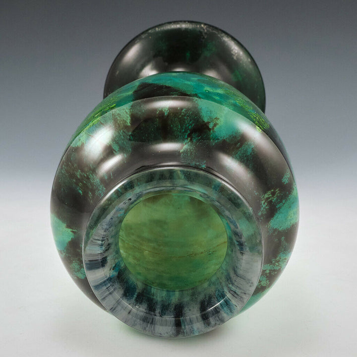 Daum Nancy Glass Vase With Silver Inclusions 1925-30