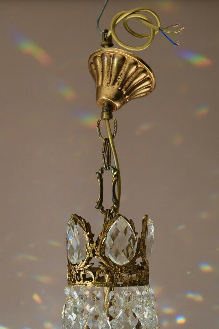 Easy Fit Antique / Vintage Crystal Chandelier, Empire Style Home Living Lamp