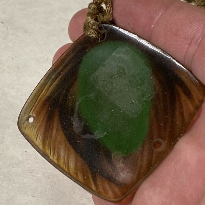 アルジールソー 　ペンダント　松ぼっくり　パート・ド・ヴェール