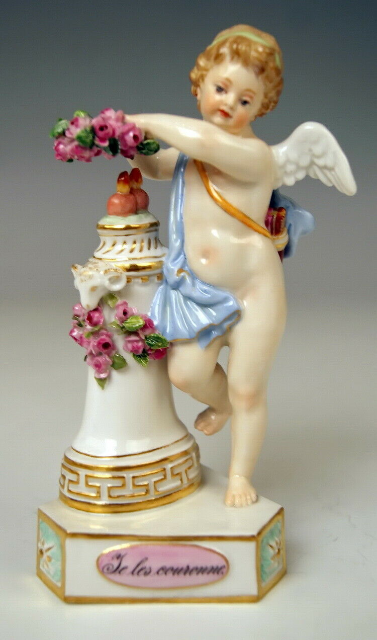 マイセン人形 モットーチャイルド（格言の天使） アシエ作 （1860年頃 