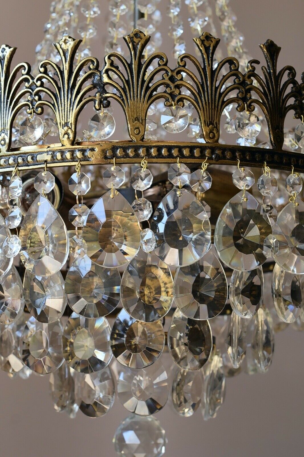 アンティーク/ヴィンテージクリスタルシャンデリア エンパイア