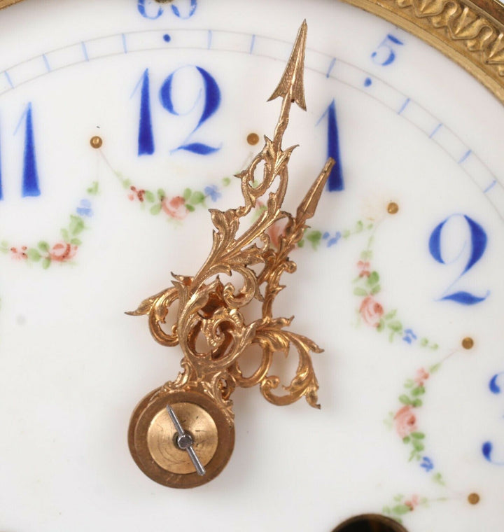 Superb Highly Decorated French Cut Crystal Regulator Clock Baccarat Style Column