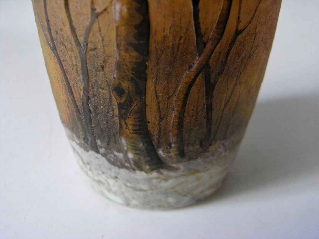 DAUM FRÈRES, NANCY: VASE "ARBRES EN HIVER" 1890-96 SIGNIERT garantiert original