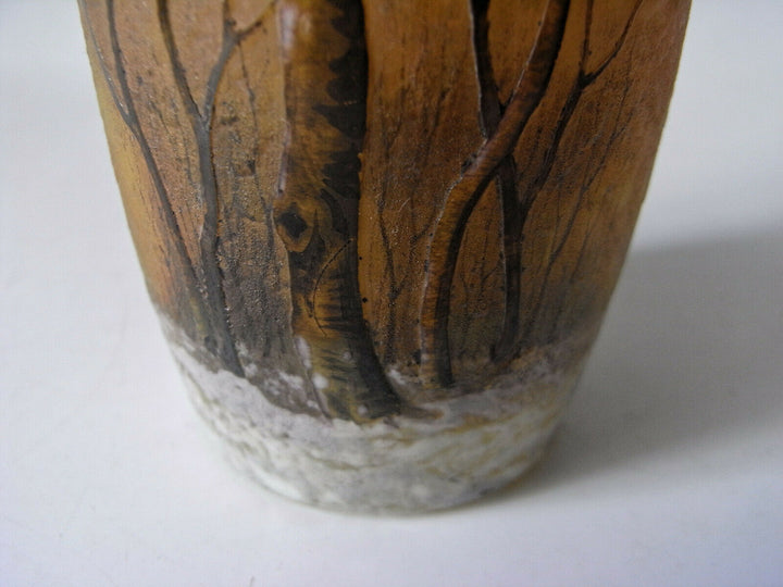 ドームナンシー (ドーム兄弟)冬景色の中型花瓶 – アンティーク