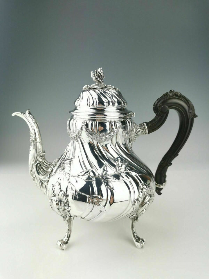 CARDEILHAC - Exceptional silver coffee tea 4 piece set - French minerve .950