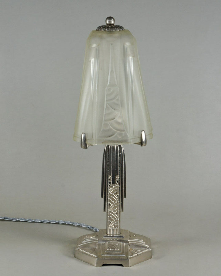 MAYNADIER & SCHNEIDER : FRENCH 1930 ART DECO LAMP .... lampe bronze muller era