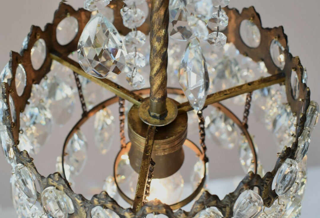 Shabby Chic Antique / Vintage Lighting Ceiling French Empire Crystal Chandelier
